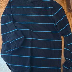 Urban Pipeline Long Sleeve Tee with Blue Stripes